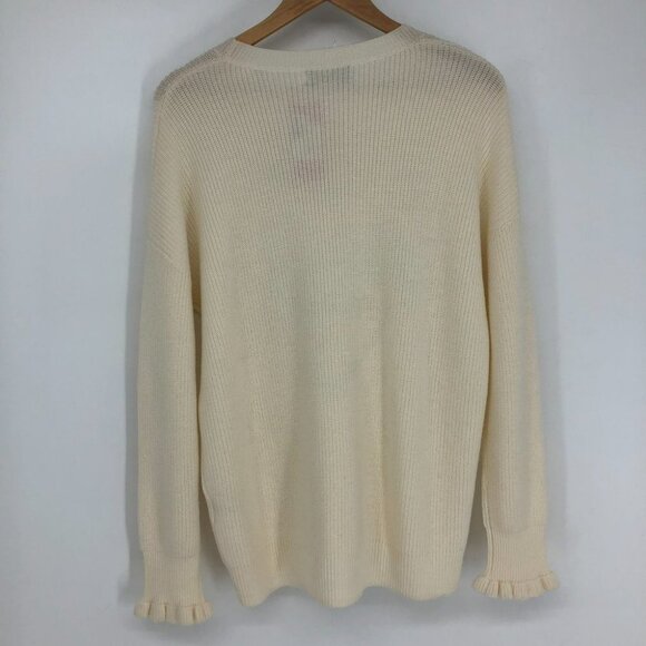 Princess Goes Hollywood NWT Cream Longsleeve Sweater w Blk Sequin "Soul Mate" M - Picture 11 of 13